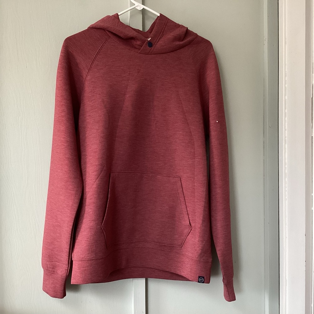 Southern Tide Interlock Snapfront S Hoodie Heather Muscadine Red Men’s NWT $138